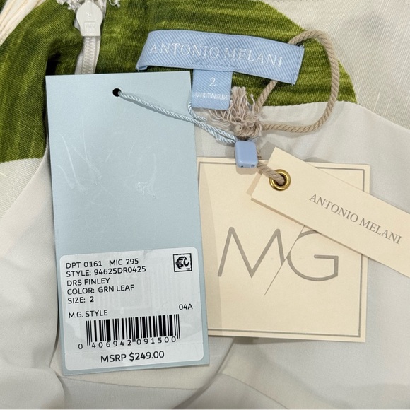 Antonio Melani M.G. Style Finley Linen Blend Sweetheart Neck Maxi Dress NWT $249 - Picture 10 of 16